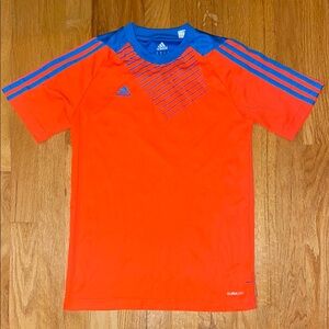 Adidas Orange and Blue Short Sleeve Performance Tee